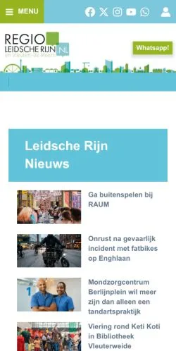 Anteprima del sito Regio Leidsche Rijn, media di Paesi Bassi per articoli sponsorizzati