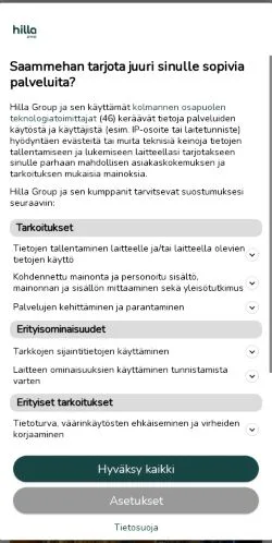 Anteprima del sito Tunturi-Lappi, media di Finlandia per articoli sponsorizzati