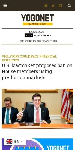 スポンサード記事向けのアメリカ合衆国メディア、Yogonetのサイトプレビュー