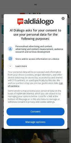 Anteprima del sito Al Diálogo, media di Messico per articoli sponsorizzati