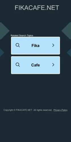 Voorbeeld van de site Fika Cafe, medium uit Verenigde Staten voor gesponsorde artikelen