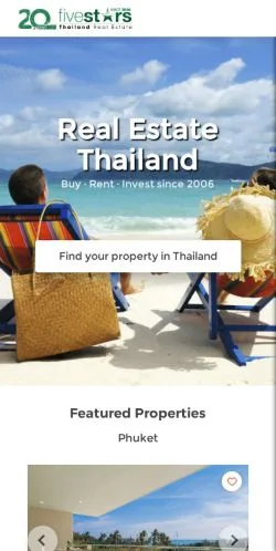 스폰서 기사용 프랑스 매체 FiveStars Thailand 사이트 미리보기
