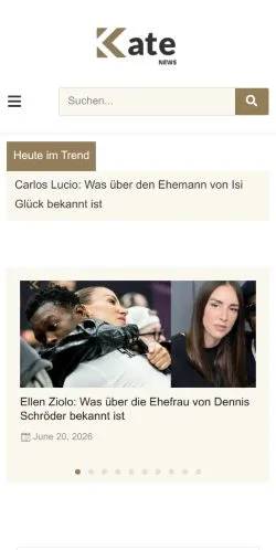 Anteprima del sito Kate News, media di Germania per articoli sponsorizzati