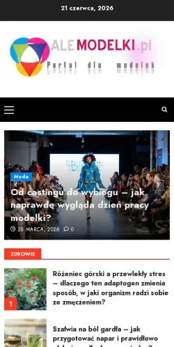 Podgląd witryny AleModelki, medium z kraju Polska do artykułów sponsorowanych