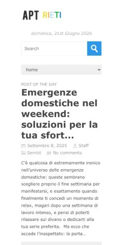 Vista previa del sitio APT Promozione Turistica Rieti, medio de Italia para artículos patrocinados