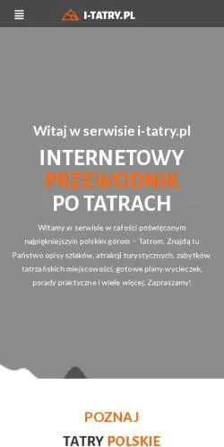 스폰서 기사용 폴란드 매체 i-Tatry 사이트 미리보기