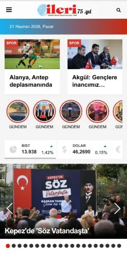 スポンサード記事向けのトルコメディア、Antalya İleriのサイトプレビュー
