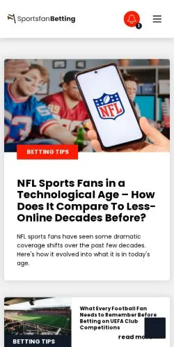 Anteprima del sito Sports Fan Betting, media di Stati Uniti per articoli sponsorizzati