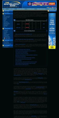 Voorbeeld van de site The Gamblers Edge, medium uit Verenigde Staten voor gesponsorde artikelen