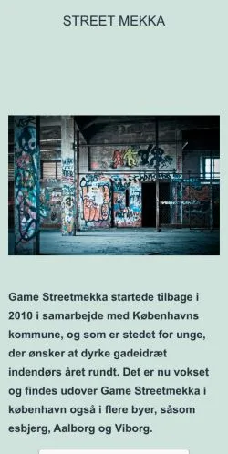 스폰서 기사용 덴마크 매체 Game Streetmekka 사이트 미리보기