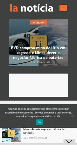 Anteprima del sito La Notícia, media di Brasile per articoli sponsorizzati