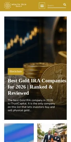 Forhåndsvisning av nettstedet Wealth Tech Daily, medium fra USA for sponsede artikler