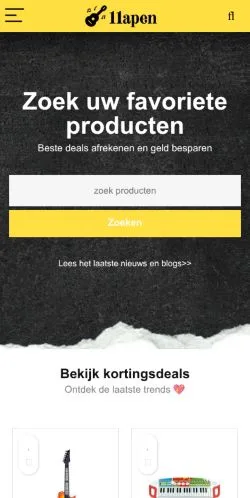 Podgląd witryny 11 Apen, medium z kraju Holandia do artykułów sponsorowanych
