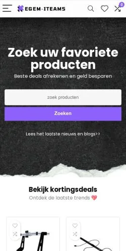 Podgląd witryny egem-iteams, medium z kraju Holandia do artykułów sponsorowanych