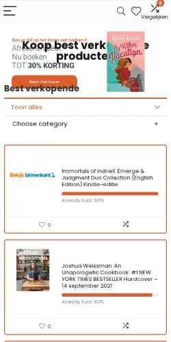 Podgląd witryny Geef mij maar een boek, medium z kraju Holandia do artykułów sponsorowanych