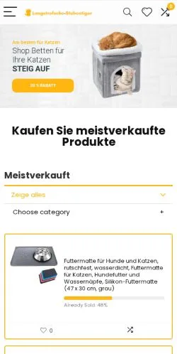 Podgląd witryny Langstrofsche-Stubentiger, medium z kraju Niemcy do artykułów sponsorowanych
