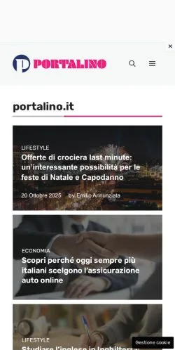 Anteprima del sito Portalino, media di Italia per articoli sponsorizzati
