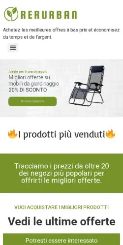 Voorbeeld van de site Rerurban, medium uit Italië voor gesponsorde artikelen