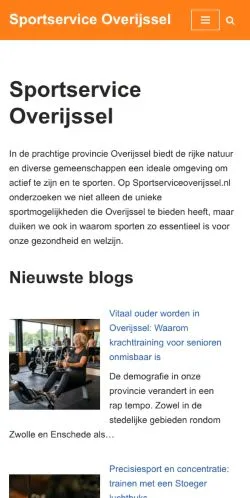Anteprima del sito Sportservice Overijssel, media di Paesi Bassi per articoli sponsorizzati