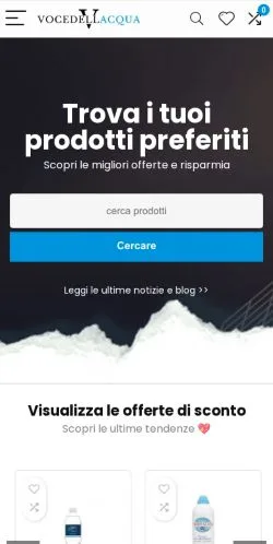 Podgląd witryny Vocedellacqua, medium z kraju Włochy do artykułów sponsorowanych