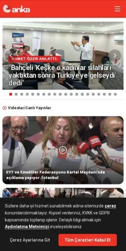 Anteprima del sito Anka Haber, media di Turchia per articoli sponsorizzati