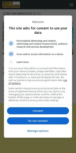 Anteprima del sito Cubo Informativo, media di Spagna per articoli sponsorizzati