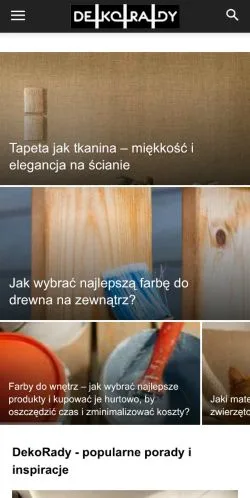 Anteprima del sito Deko-Rady, media di Polonia per articoli sponsorizzati