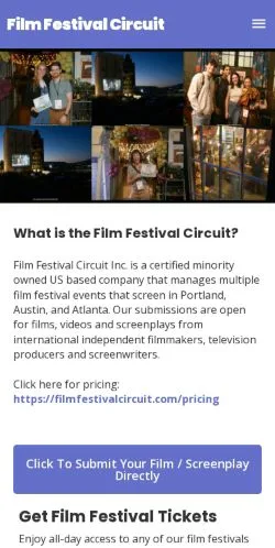 Podgląd witryny Film Festival Circuit, medium z kraju Stany Zjednoczone do artykułów sponsorowanych