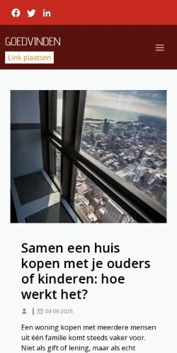 Preview of the Goedvinden.com website, a media outlet in Netherlands for sponsored articles