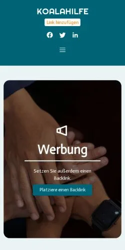 Anteprima del sito Koalahilfe.de, media di Germania per articoli sponsorizzati