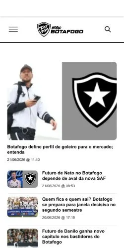 스폰서 기사용 브라질 매체 Meu Botafogo - 사이트 미리보기