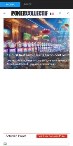 スポンサード記事向けのフランスメディア、Poker Collectifのサイトプレビュー