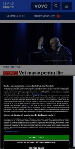 Anteprima del sito Știrile ProTV, media di Romania per articoli sponsorizzati