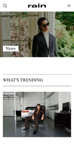 스폰서 기사용 미국 매체 Rain Mag 사이트 미리보기