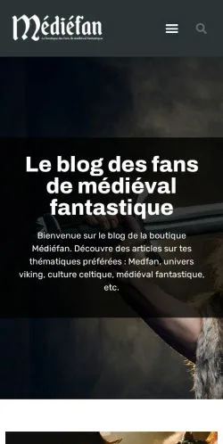 Anteprima del sito Blog Médiéfan, media di Francia per articoli sponsorizzati