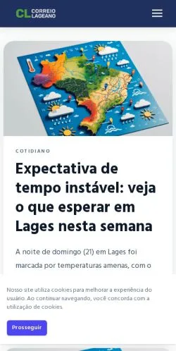 Anteprima del sito CLMais, media di Brasile per articoli sponsorizzati