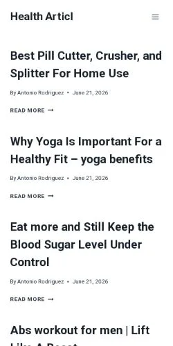Anteprima del sito Health Articl, media di Stati Uniti per articoli sponsorizzati