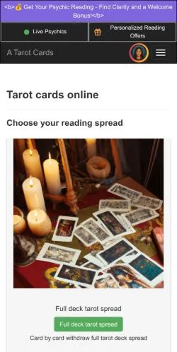 Pré-visualização do site Atarotcards, meio de Estados Unidos para artigos patrocinados