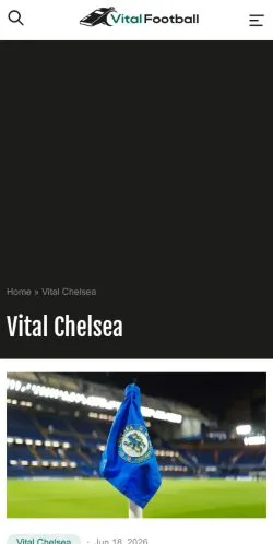 Podgląd witryny Vital Football Chelsea, medium z kraju Wielka Brytania do artykułów sponsorowanych