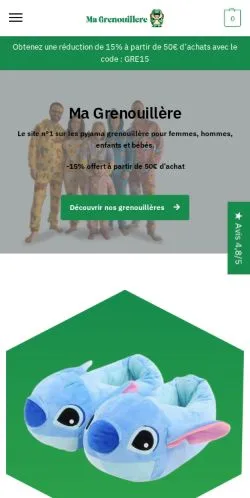 스폰서 기사용 프랑스 매체 Ma Grenouillère 사이트 미리보기