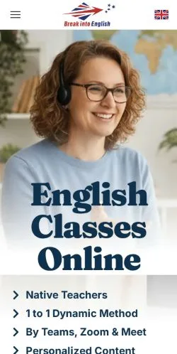 Anteprima del sito English Classes Online, media di Regno Unito per articoli sponsorizzati