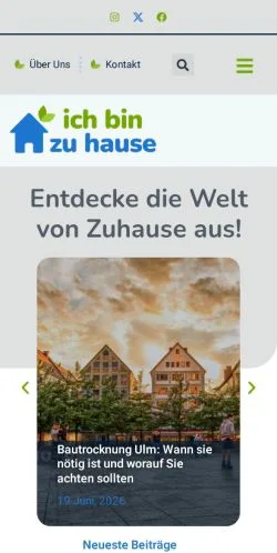 スポンサード記事向けのドイツメディア、Ichbinzuhauseのサイトプレビュー