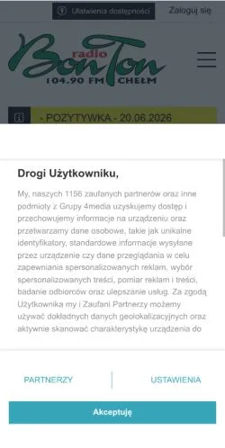 Anteprima del sito Radio BonTon Chełm, media di Polonia per articoli sponsorizzati