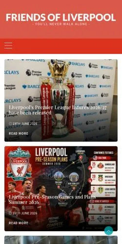 Anteprima del sito Friends Of Liverpool, media di Regno Unito per articoli sponsorizzati