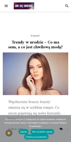 Podgląd witryny Jak Się Ubierać, medium z kraju Polska do artykułów sponsorowanych