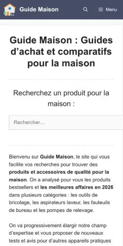 스폰서 기사용 프랑스 매체 Guide Maison 사이트 미리보기