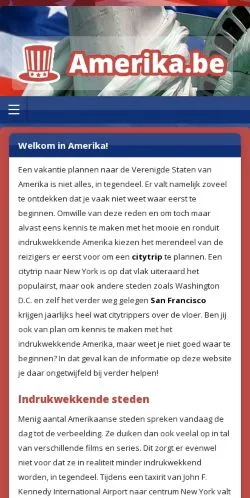 Pré-visualização do site Amerika, meio de Bélgica para artigos patrocinados