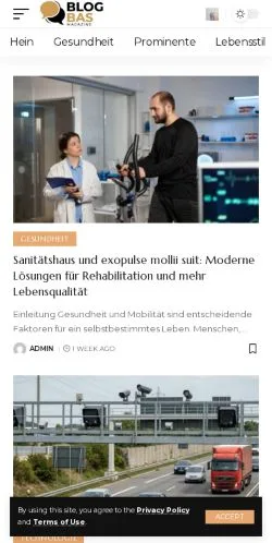 Forhåndsvisning af Blogbas.de -, medie fra Tyskland til sponsorerede artikler