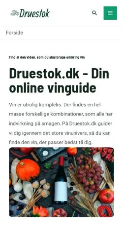 Anteprima del sito Druestok, media di Danimarca per articoli sponsorizzati