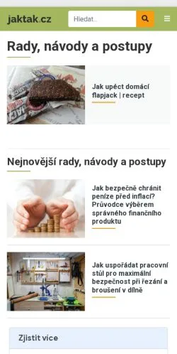 Podgląd witryny Jaktak, medium z kraju Czechy do artykułów sponsorowanych
